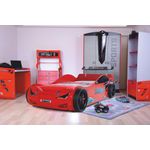 Casa si Gradina - Mobilier - Mobilier copii - Patuturi copii - Pat masina, Hanah Home, pal melaminat, multicolor, 120x60x230 cm, led - Infinity.ro