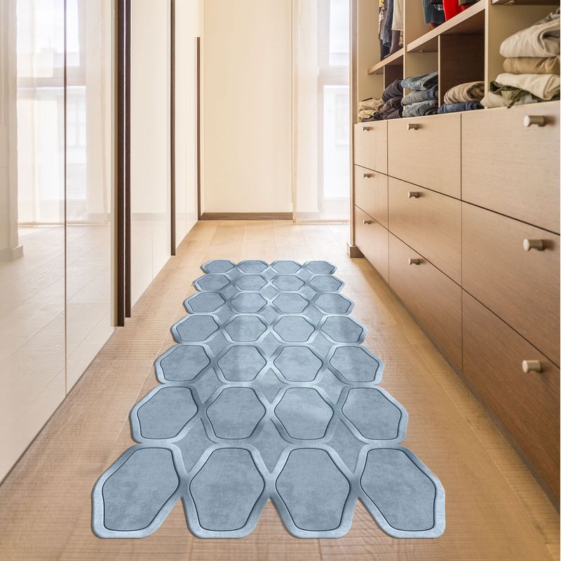 Casa si Gradina - Textile si covoare - Covoare - Covoare casa - Covor, Conceptum Hypnose, albastru, 160x230 cm, 100% poliester, antiderapant, lavabil la masina, 905ANR1864 - Infinity.ro