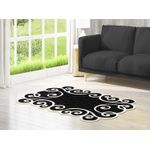 Casa si Gradina - Textile si covoare - Covoare - Covorase intrare - Covoras de intrare, Conceptum Hypnose, alb-negru, 80x200 cm, 100% poliester, antiderapant, lavabil - Infinity.ro