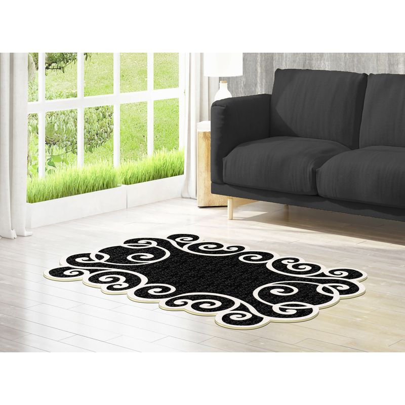 Casa si Gradina - Textile si covoare - Covoare - Covorase intrare - Covoras de intrare, Conceptum Hypnose, alb-negru, 80x200 cm, 100% poliester, antiderapant, lavabil - Infinity.ro