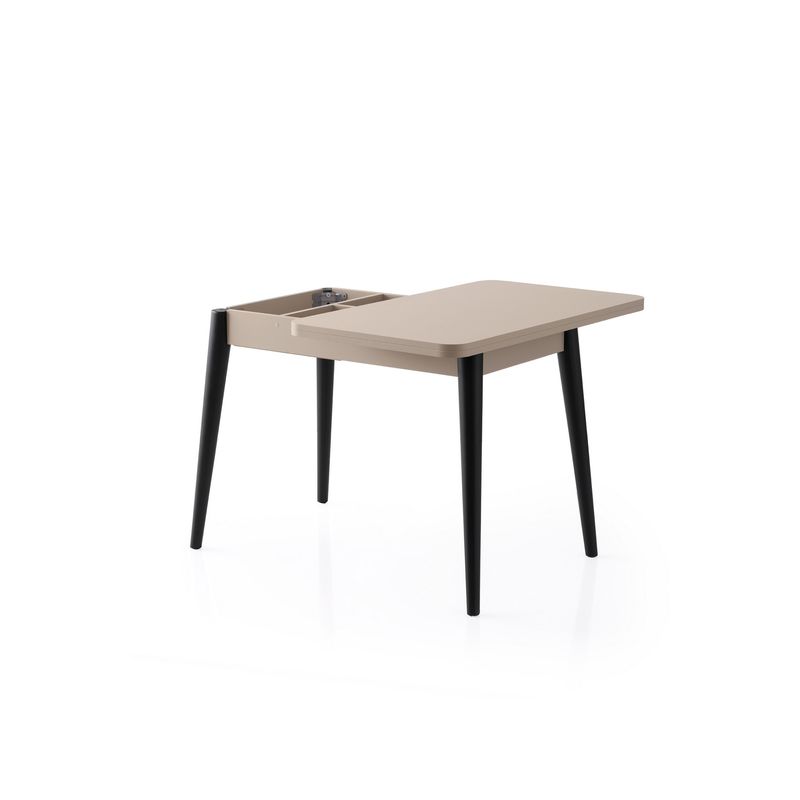 Casa si Gradina - Mobilier - Mese si birouri - Mese bucatarie si dining - Masa extensibila, Hanah Home, pal melaminat, mocha deschisa, 100x60x75 cm - Infinity.ro