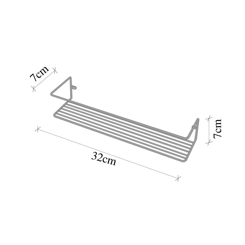 Casa si Gradina - Mobilier - Mobilier baie - Etajere baie - Etajera baie, Hanah Home, metal, crom, 7x7x33 cm - Infinity.ro