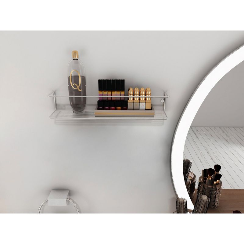 Casa si Gradina - Mobilier - Mobilier baie - Etajere baie - Etajera baie, Hanah Home, metal, crom, 7x7x33 cm - Infinity.ro