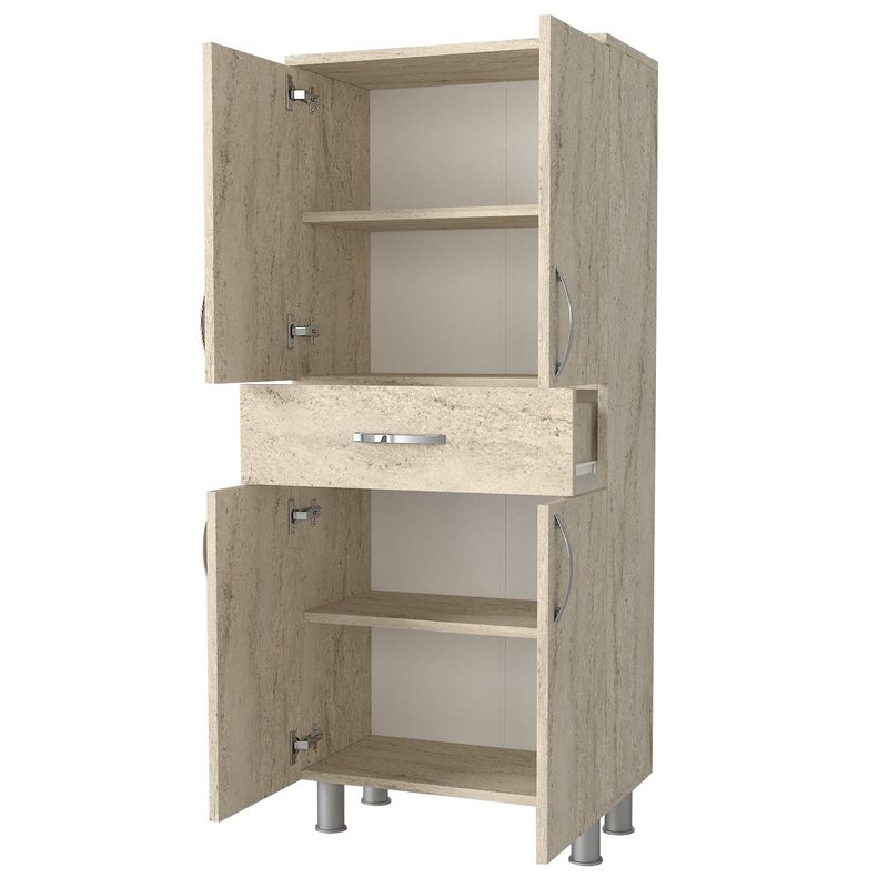 Casa si Gradina - Mobilier - Mobilier baie - Comode baie - Dulap baie, Hanah Home, pal melaminat, travertin, 59.4x31.5x140 cm - Infinity.ro