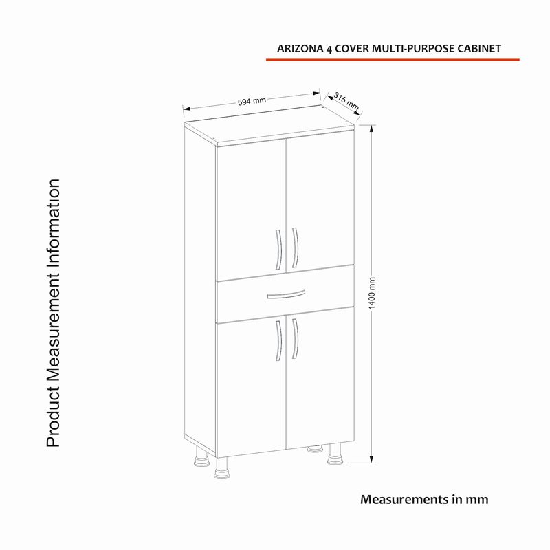 Casa si Gradina - Mobilier - Mobilier baie - Comode baie - Dulap baie, Hanah Home, pal melaminat, travertin, 59.4x31.5x140 cm - Infinity.ro
