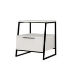 Casa si Gradina - Mobilier - Comode si corpuri - Noptiere - Noptiera, Hanah Home, pal melaminat, alb, 45x40x50 cm - Infinity.ro