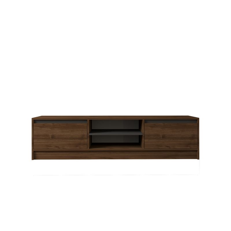 Casa si Gradina - Mobilier - Comode si corpuri - Comode - Comoda tv, Hanah Home, pal melaminat, nuc si antracit, 180x45x40 cm - Infinity.ro