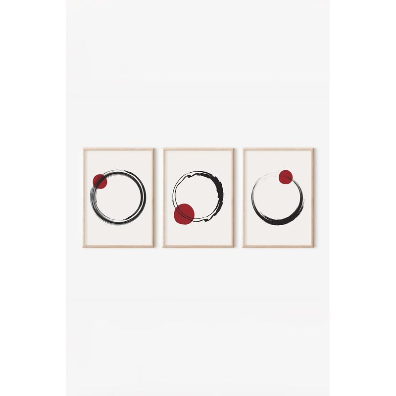 Casa si Gradina - Decoratiuni - Tablouri - Set tablouri decorative inramate, Wallxpert, lemn masiv, multicolor, 33x48 cm (3 bucati), 786DKT1332 - Infinity.ro