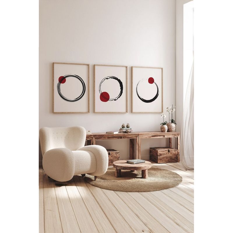 Casa si Gradina - Decoratiuni - Tablouri - Set tablouri decorative inramate, Wallxpert, lemn masiv, multicolor, 33x48 cm (3 bucati), 786DKT1332 - Infinity.ro
