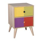 Casa si Gradina - Mobilier - Comode si corpuri - Noptiere - Noptiera, Hanah Home, pal melaminat, multicolor, 44x44x66 cm - Infinity.ro