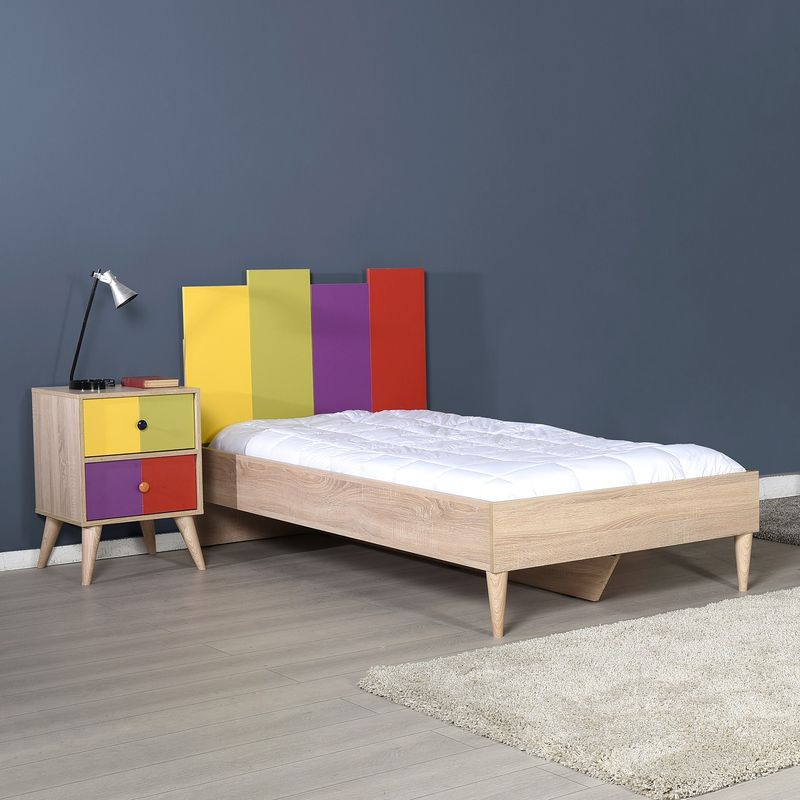 Casa si Gradina - Mobilier - Comode si corpuri - Noptiere - Noptiera, Hanah Home, pal melaminat, multicolor, 44x44x66 cm - Infinity.ro