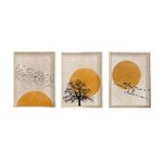 Casa si Gradina - Decoratiuni - Tablouri - Tablou decorativ cu rama, Wallxpert, mdf si lemn masiv, multicolor, 50x70 cm, set 3 piese, 693BSE1310 - Infinity.ro
