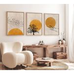 Casa si Gradina - Decoratiuni - Tablouri - Tablou decorativ cu rama, Wallxpert, mdf si lemn masiv, multicolor, 50x70 cm, set 3 piese, 693BSE1310 - Infinity.ro