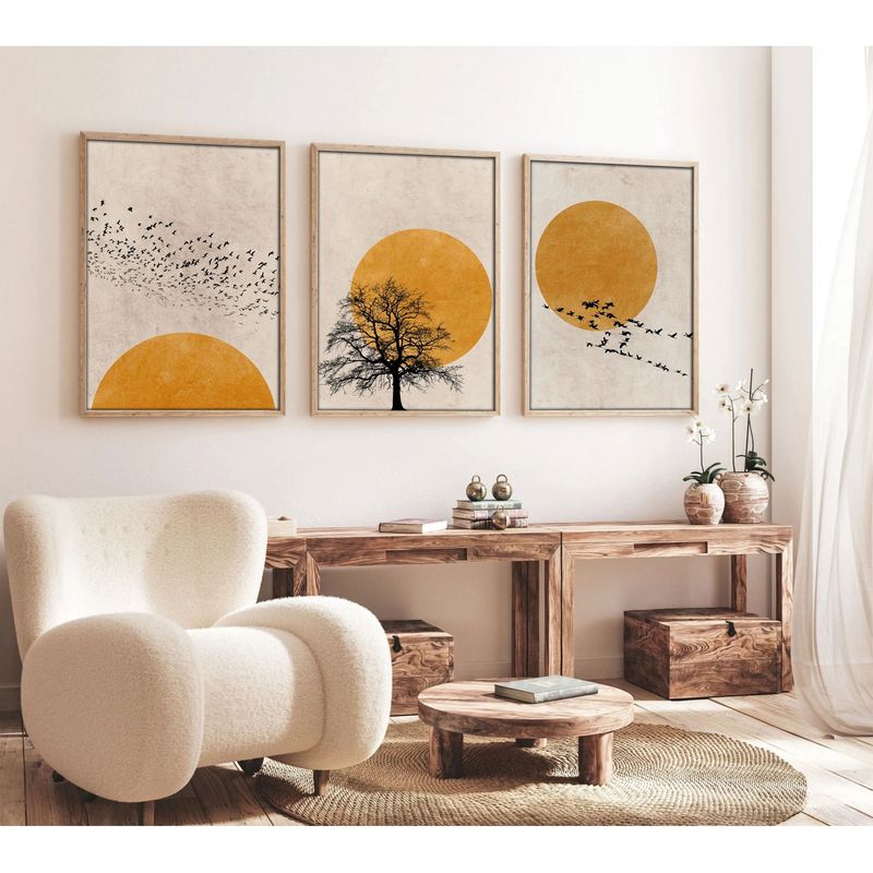 Casa si Gradina - Decoratiuni - Tablouri - Tablou decorativ cu rama, Wallxpert, mdf si lemn masiv, multicolor, 50x70 cm, set 3 piese, 693BSE1310 - Infinity.ro