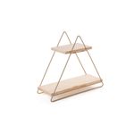 Casa si Gradina - Mobilier - Mobilier baie - Etajere baie - Etajera de baie, Hanah Home, lemn masiv, auriu maro, 38x16x42 cm - Infinity.ro