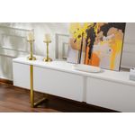 Casa si Gradina - Mobilier - Comode si corpuri - Comode - Comoda tv, Hanah Home, pal melaminat, alb auriu, 180x50x29.5 cm - Infinity.ro
