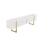 Casa si Gradina - Mobilier - Comode si corpuri - Comode - Comoda tv, Hanah Home, pal melaminat, alb auriu, 180x50x29.5 cm - Infinity.ro