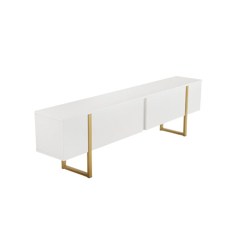 Casa si Gradina - Mobilier - Comode si corpuri - Comode - Comoda tv, Hanah Home, pal melaminat, alb auriu, 180x50x29.5 cm - Infinity.ro