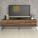 Casa si Gradina - Mobilier - Comode si corpuri - Comode - Comoda tv, Hanah Home, pal melaminat, nuc, 145x45x40 cm - Infinity.ro