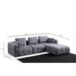 Casa si Gradina - Mobilier - Canapele si coltare - Coltare - Coltar, Atelier Del Sofa, lemn fag si pal, gri, 290x200x100 cm - Infinity.ro