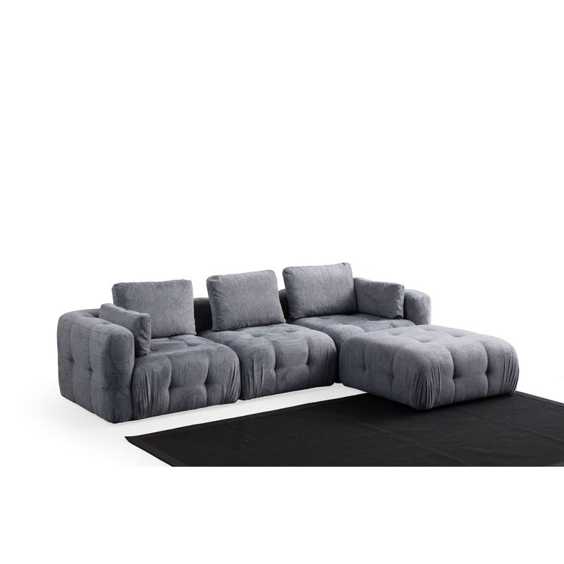 Casa si Gradina - Mobilier - Canapele si coltare - Coltare - Coltar, Atelier Del Sofa, lemn fag si pal, gri, 290x200x100 cm - Infinity.ro
