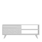 Casa si Gradina - Mobilier - Comode si corpuri - Comode - Comoda tv, Hanah Home, pal melaminat, alb, 120x43.7x29.5 cm - Infinity.ro