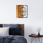 Casa si Gradina - Decoratiuni - Ceasuri - Ceas de perete decorativ, Wallxpert, lemn, nuc maro, 49x58 cm - Infinity.ro