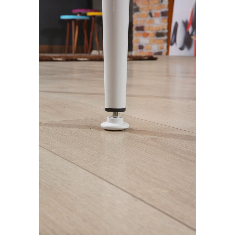 Casa si Gradina - Mobilier - Mese si birouri - Mese bucatarie si dining - Masa extensibila de dining, Hanah Home, panou de particule cu melamina, alb gri, 132x79x76,5 cm - Infinity.ro