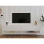 Casa si Gradina - Mobilier - Comode si corpuri - Comode - Comoda tv, Hanah Home, pal melaminat, alb, 141x31x30 cm - Infinity.ro
