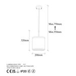 Casa si Gradina - Corpuri si surse de iluminat - Lustre si pendule - Candelabru, Opviq, metal, negru alb, 20x20x75 cm - Infinity.ro