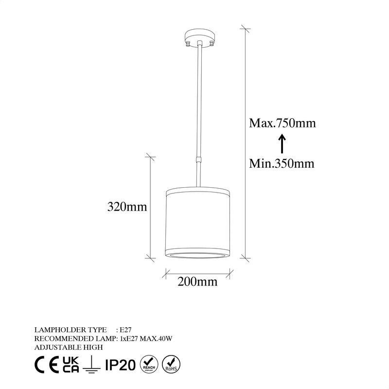 Casa si Gradina - Corpuri si surse de iluminat - Lustre si pendule - Candelabru, Opviq, metal, negru alb, 20x20x75 cm - Infinity.ro