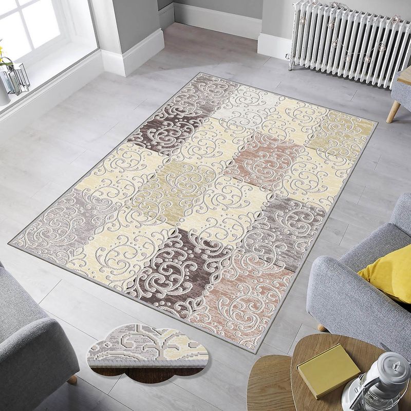 Casa si Gradina - Textile si covoare - Covoare - Covorase intrare - Covoras de intrare, Conceptum Hypnose, multicolor, 80x150 cm, 100% poliester, antiderapant, 368HFT2493 - Infinity.ro