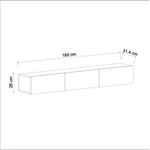 Casa si Gradina - Mobilier - Comode si corpuri - Comode - Comoda tv, Hanah Home, pal melaminat, alb, 180x26x31.4 cm - Infinity.ro