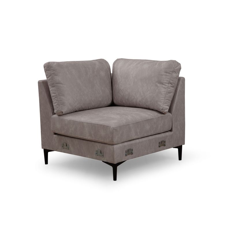 Casa si Gradina - Mobilier - Canapele si coltare - Coltare - Coltar, Hanah Home, lemn de fag si pal, bej, 200x314x155 cm - Infinity.ro