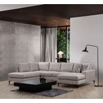 Casa si Gradina - Mobilier - Canapele si coltare - Coltare - Coltar, Hanah Home, lemn de fag si pal, bej, 200x314x155 cm - Infinity.ro