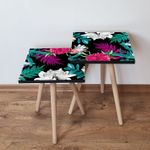 Casa si Gradina - Mobilier - Mese si birouri - Masute de cafea - Set masute cuib, Hanah Home, mdf, multicolor, 35x35x47 cm, 481LNA2415 - Infinity.ro