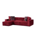 Casa si Gradina - Mobilier - Canapele si coltare - Coltare - Coltar, Hanah Home, material textil, burgundy, 170x300x100 cm - Infinity.ro