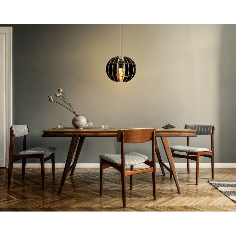 Casa si Gradina - Corpuri si surse de iluminat - Lustre si pendule - Candelabru, Opviq, mdf, negru, sferic, 20x20x60 cm - Infinity.ro