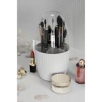 Ingrijire personala si Cosmetice - Machiaj - Accesorii machiaj - Organizator machiaj, Hermia, plastic, alb, 13x13x25 cm - Infinity.ro