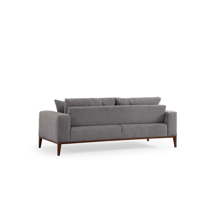 Casa si Gradina - Mobilier - Canapele si coltare - Canapele - Canapea extensibila 3 locuri, Hanah Home, lemn fag si PAL, gri deschis, 225x92x75 cm - Infinity.ro