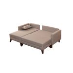 Casa si Gradina - Mobilier - Canapele si coltare - Coltare - Coltar extensibil, Hanah Home, cadru lemn si mdf, crem, 205x140x85 cm - Infinity.ro