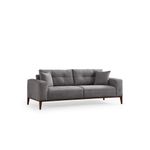 Casa si Gradina - Mobilier - Canapele si coltare - Canapele - Canapea extensibila 3 locuri, Hanah Home, lemn fag si PAL, gri deschis, 225x92x75 cm - Infinity.ro
