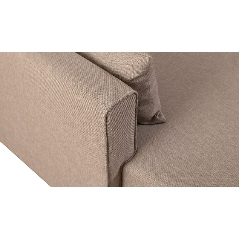 Casa si Gradina - Mobilier - Canapele si coltare - Coltare - Coltar extensibil, Hanah Home, cadru lemn si mdf, crem, 205x140x85 cm - Infinity.ro