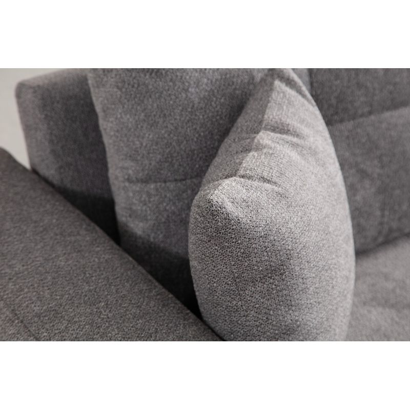 Casa si Gradina - Mobilier - Canapele si coltare - Canapele - Canapea extensibila 3 locuri, Hanah Home, lemn fag si PAL, gri deschis, 225x92x75 cm - Infinity.ro