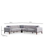 Casa si Gradina - Mobilier - Canapele si coltare - Coltare - Coltar, Atelier Del Sofa, lemn de fag si pal, gri deschis, 260x300x95 cm - Infinity.ro