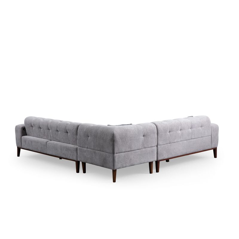 Casa si Gradina - Mobilier - Canapele si coltare - Coltare - Coltar, Atelier Del Sofa, lemn de fag si pal, gri deschis, 260x300x95 cm - Infinity.ro