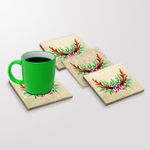 Casa si Gradina - Bucatarie si vesela - Accesorii bar - Suporturi bauturi - Set suporturi pentru pahare, Hermia, piatra naturala, multicolor, 10x10x1 cm, 4 bucati, 366TYR1227 - Infinity.ro