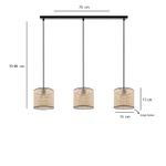 Casa si Gradina - Corpuri si surse de iluminat - Lustre si pendule - Candelabru, Opviq, ratan, crem si negru, 80x70 cm - Infinity.ro