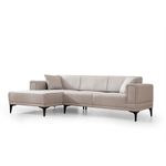 Casa si Gradina - Mobilier - Canapele si coltare - Coltare - Coltar extensibil, Hanah Home, lemn fag si pal, ecru, 140x250 cm - Infinity.ro