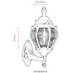 Casa si Gradina - Corpuri si surse de iluminat - Iluminat exterior - Lanterne - Lampa de perete exterior, Opviq, abs, negru, 40x27x20 cm, ip65 - Infinity.ro